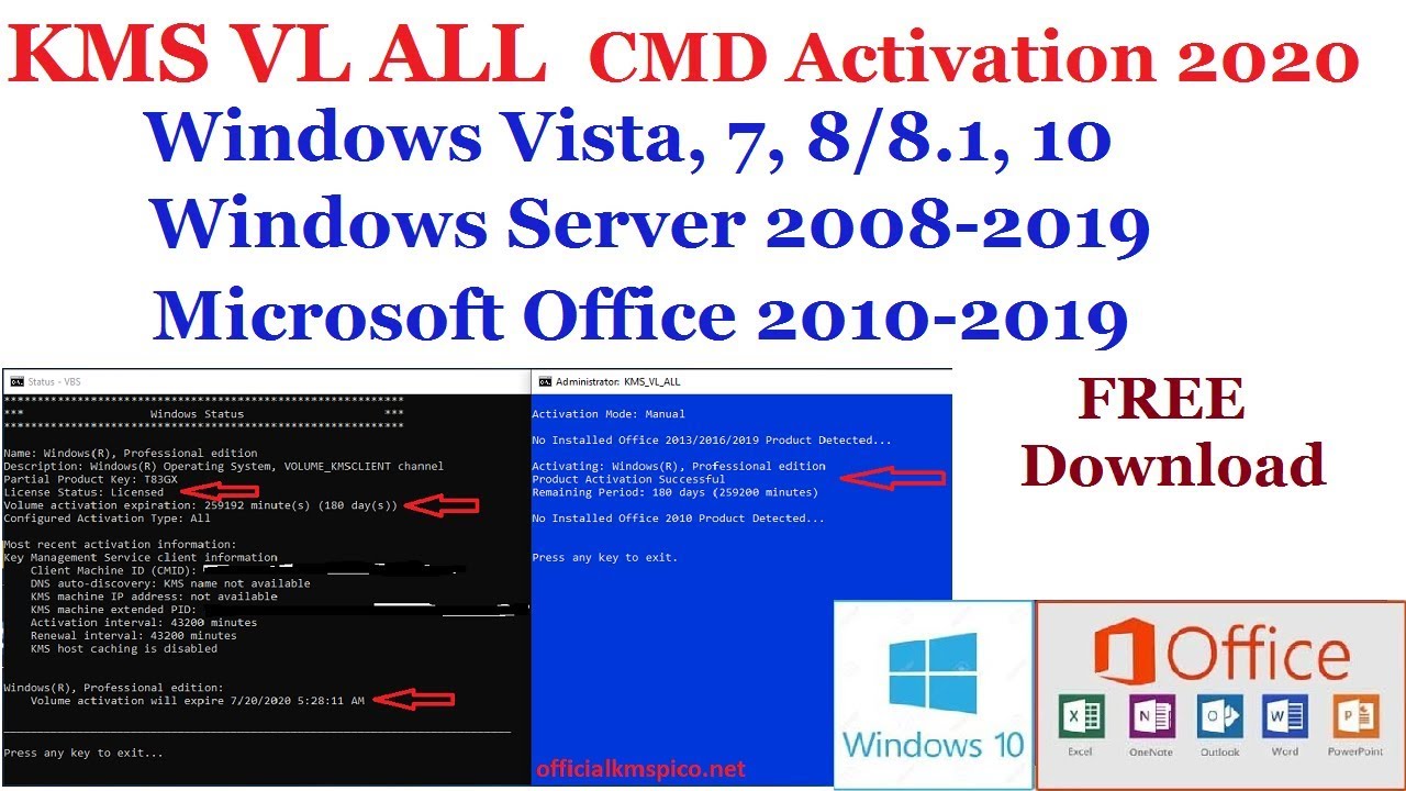 activate office 2010 command line